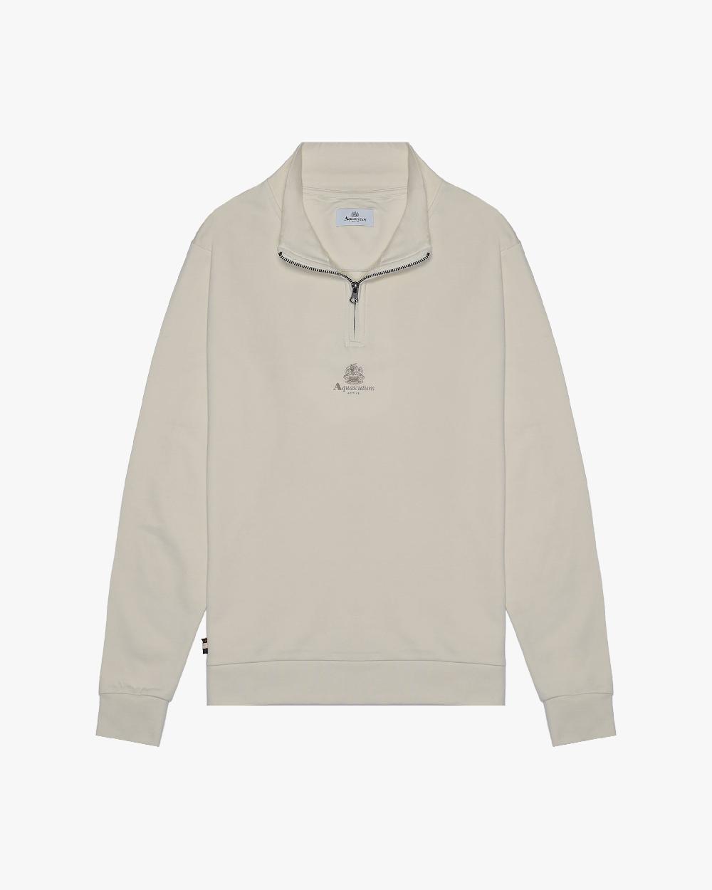 aquascutum SMALL LOGO QUARTER ZIP