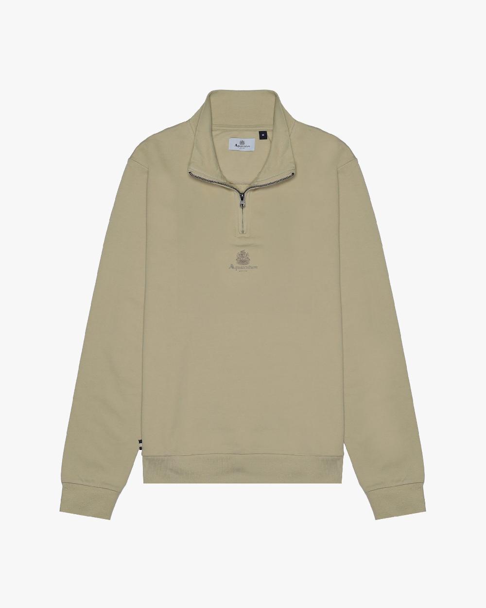 aquascutum SMALL LOGO QUARTER ZIP