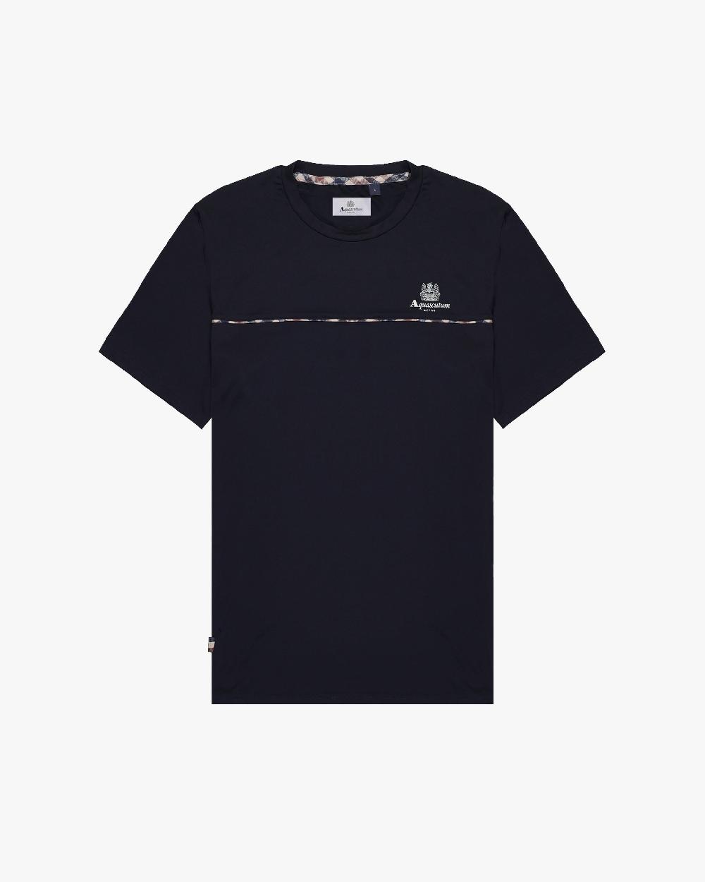 aquascutum STRETCH PIPING T-SHIRT