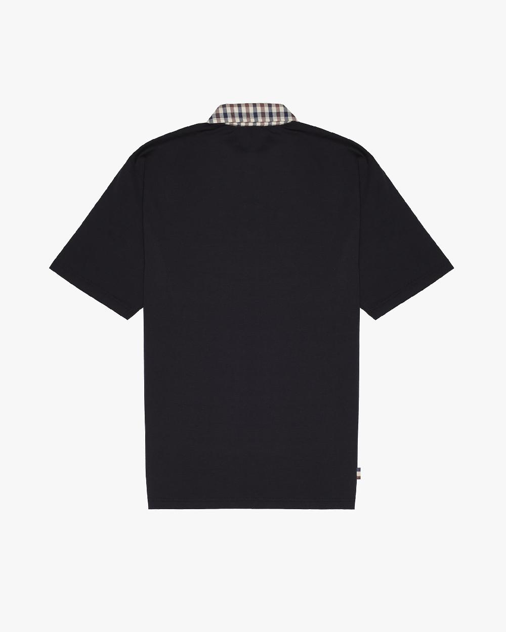 Aquascutum SUPIMA CLUB CHECK RIB POLO