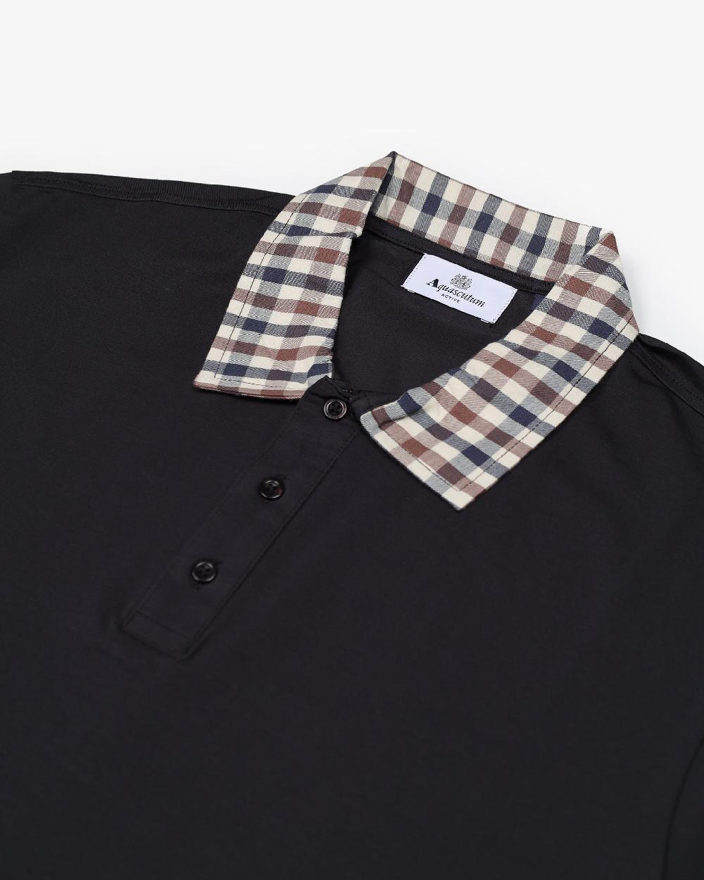 Aquascutum SUPIMA CLUB CHECK RIB POLO