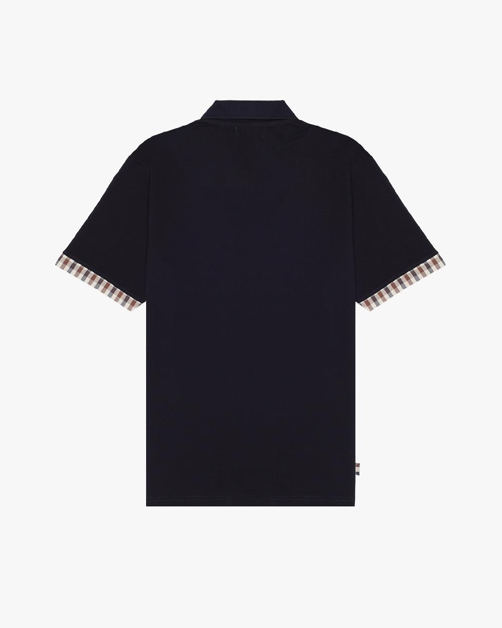 Aquascutum SUPIMA CLUB CHECK SLEEVES POLO SHIRT