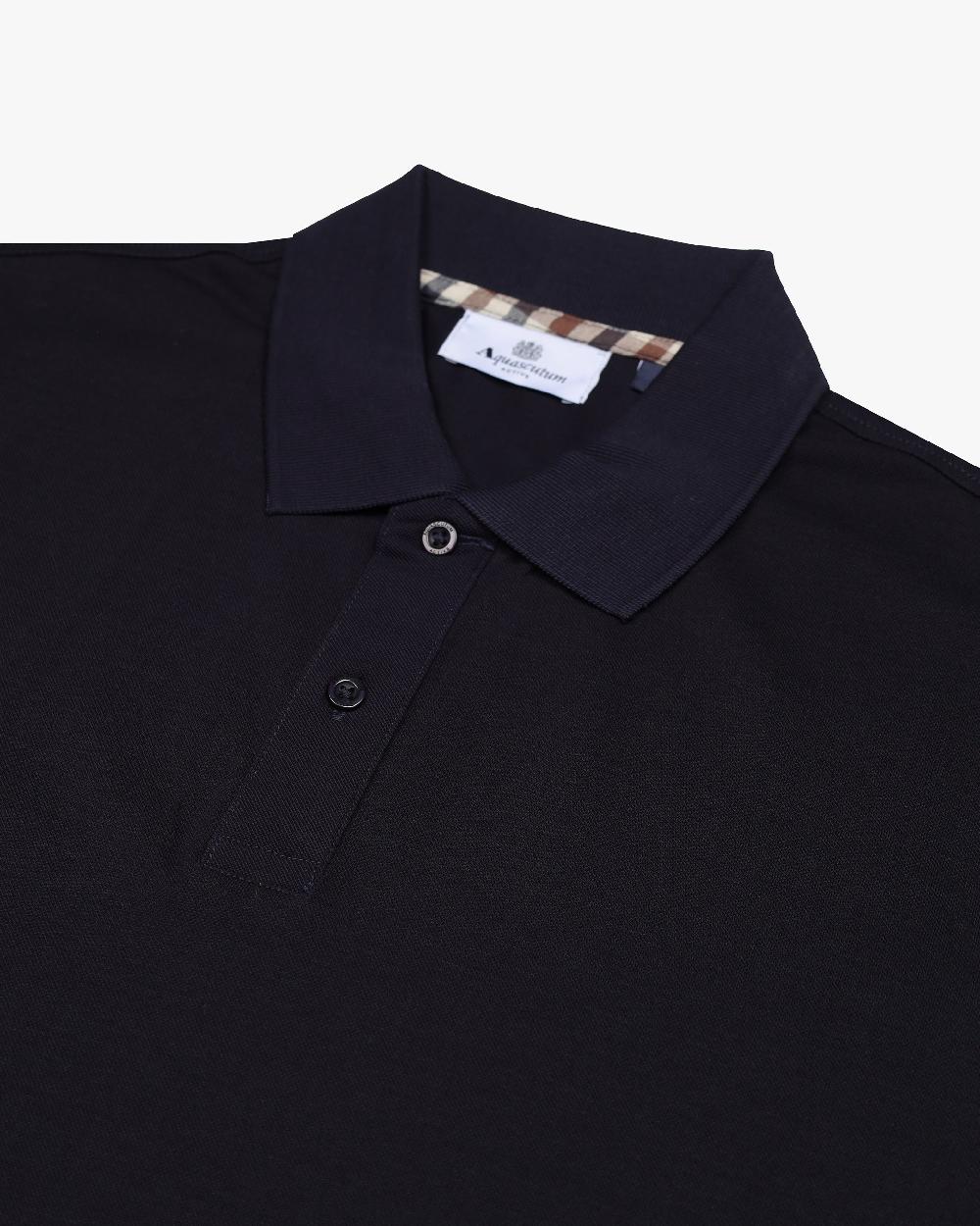 Aquascutum SUPIMA CLUB CHECK SLEEVES POLO SHIRT