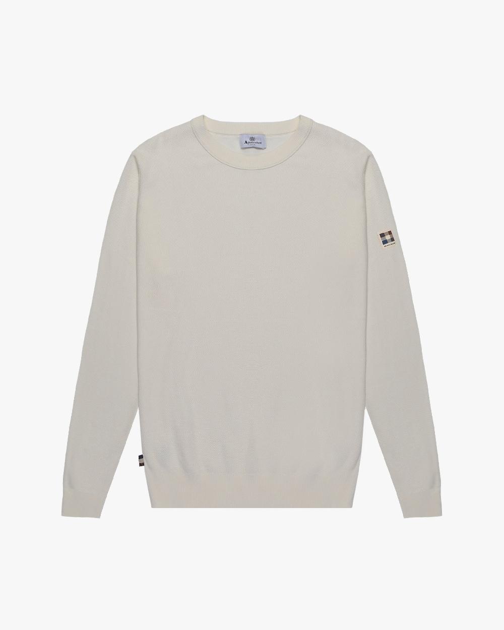 aquascutum WOVEN PIQUET SWEATER