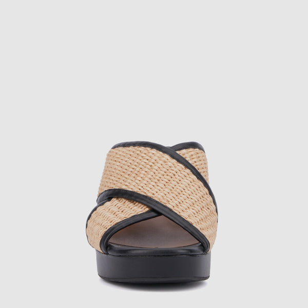 Aquatalia Madyson Raffia Black Nappa