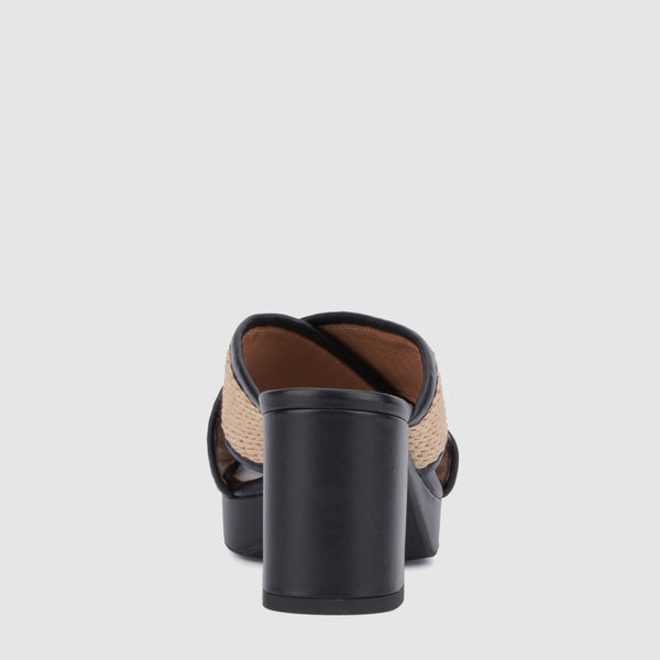 Aquatalia Madyson Raffia Black Nappa