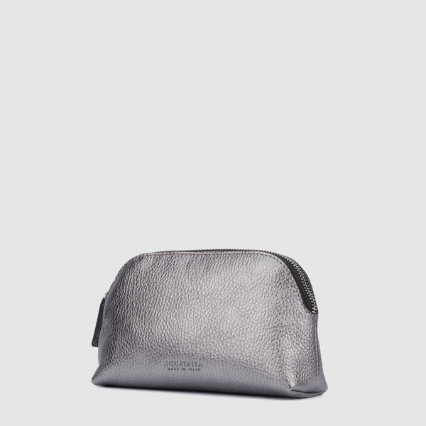 Aquatalia Medium Zip Wristlet Silver