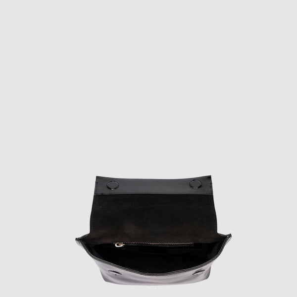 Aquatalia Soho Crossbody Black Patent Leather