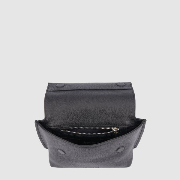 Aquatalia Soho Crossbody Black Pebbled