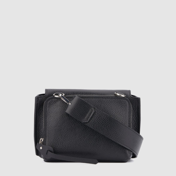 Aquatalia Soho Crossbody Black Pebbled