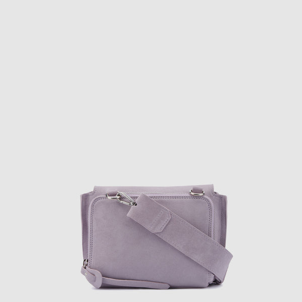 Aquatalia Soho Crossbody Mauve Grey