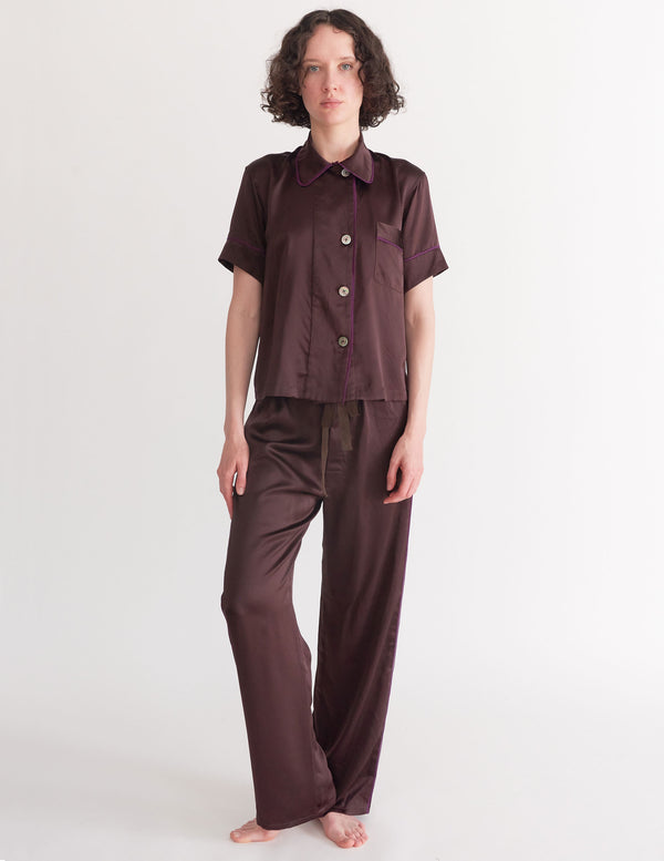 Araks Ally Pajama Pant Carob Carob Brown