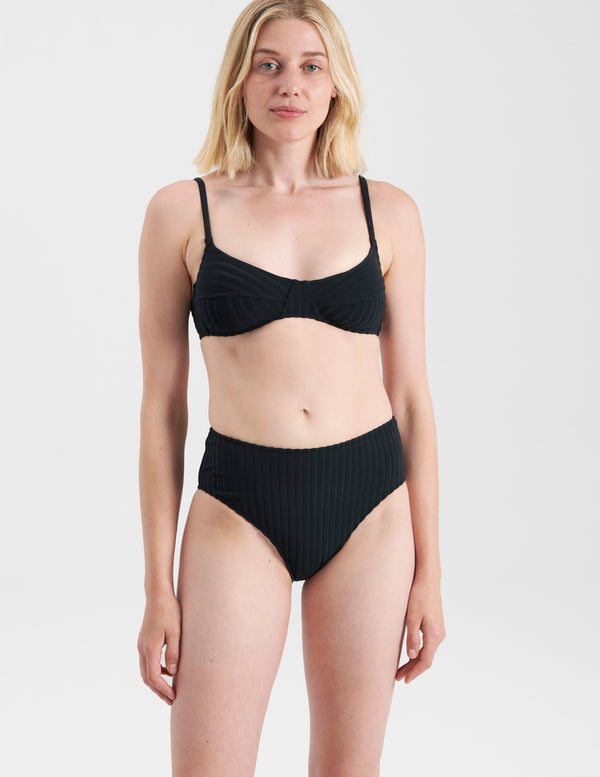 Araks Germaine Bikini Top Black Rib Black