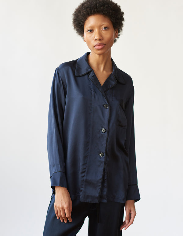 Araks Kate Pajama Top Sea Silk Sea Silk Navy