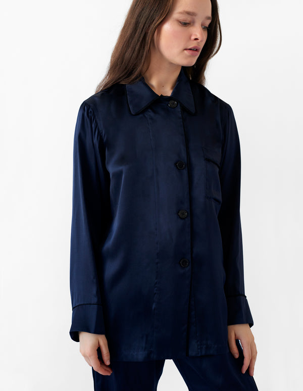 Araks Kate Pajama Top Sea Silk Sea Silk Navy