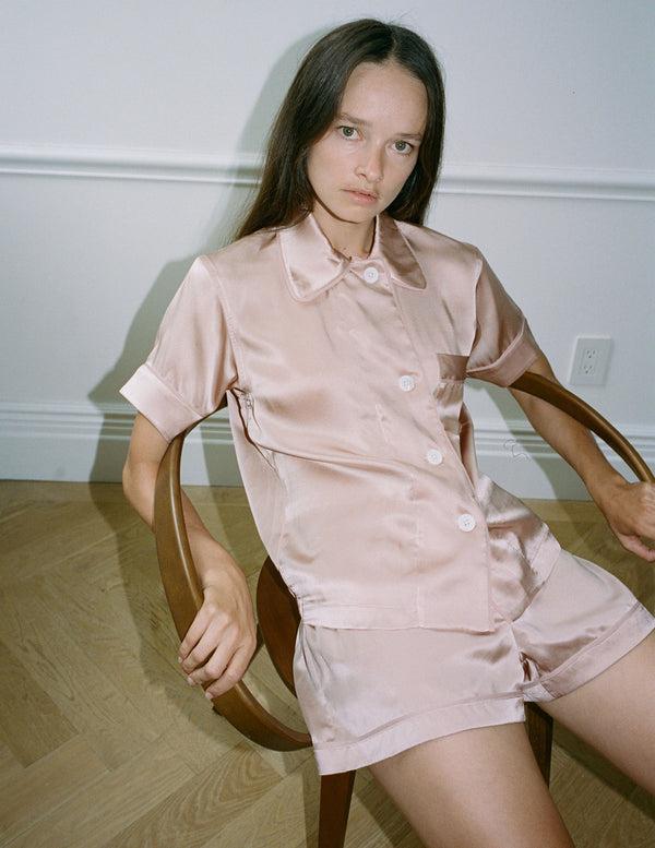 Araks Shelby Pajama Top Bare Bare Silk Beige