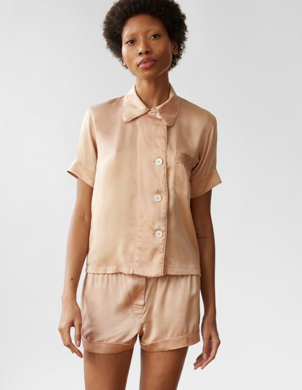 Araks Shelby Pajama Top Bare Bare Silk Beige