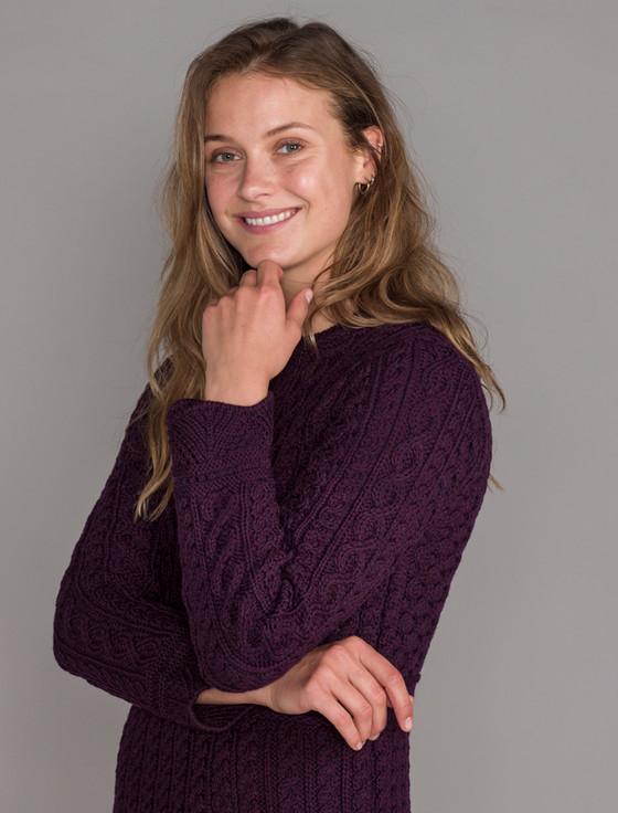 Aran Cashmere ‎A Line Knitted‎ Ar‎an Dres‎s