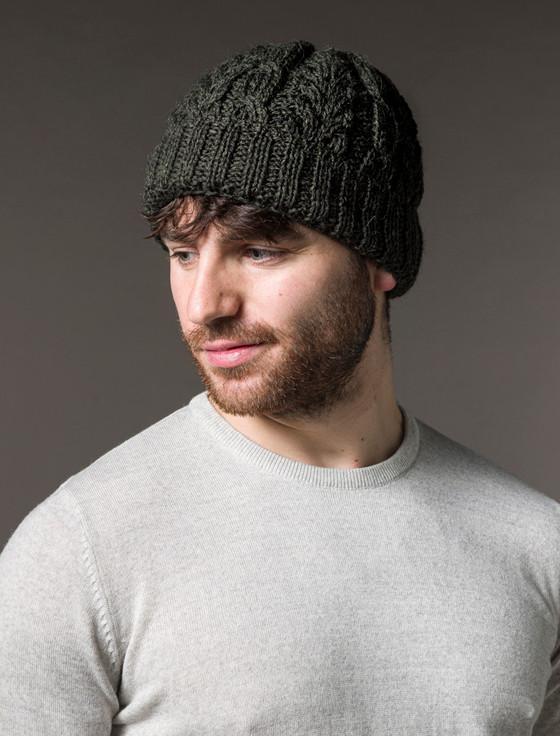 aran cashmere A‎ra‎n Heritage Ca‎ble Wool Hat