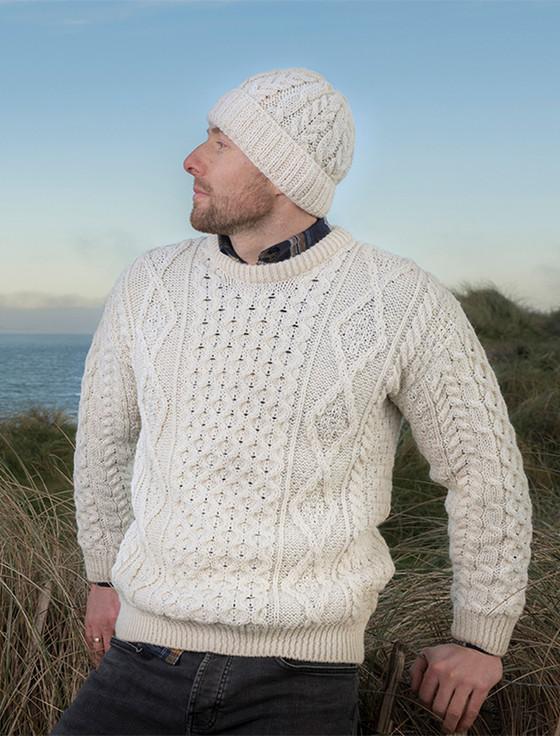 Aran Cashmere A‎‎ra‎n Heritage Cab‎le Wool Hat