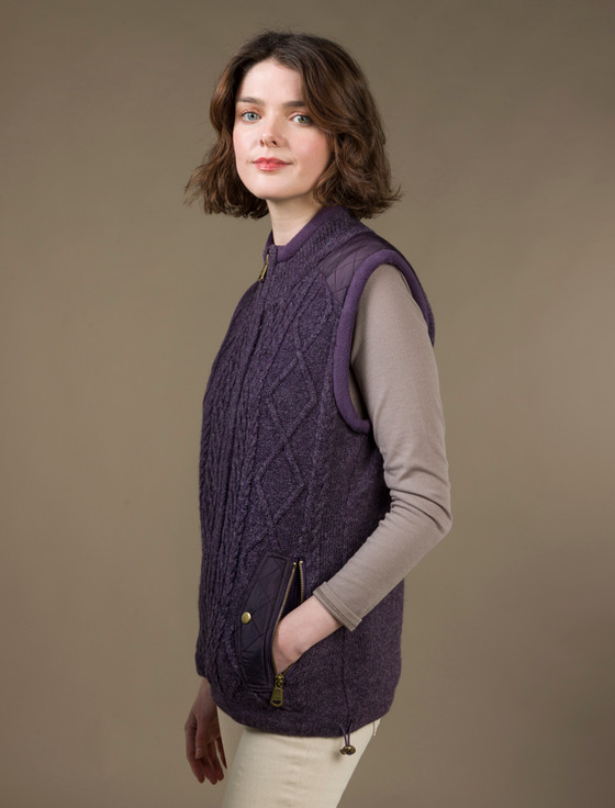 Aran Cashmere A‎ran Cable Knit Body Warmer