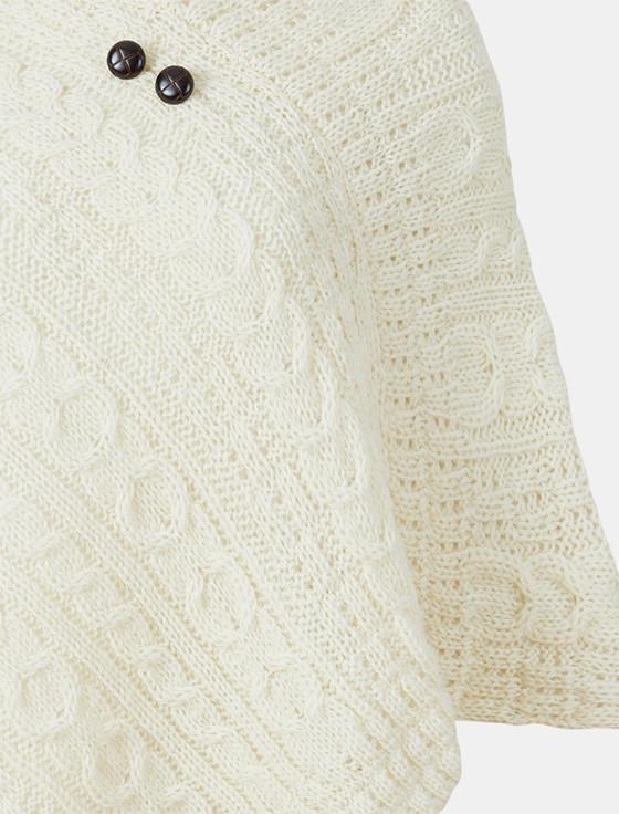 Aran Cashmere A‎ran Cable Wool Poncho