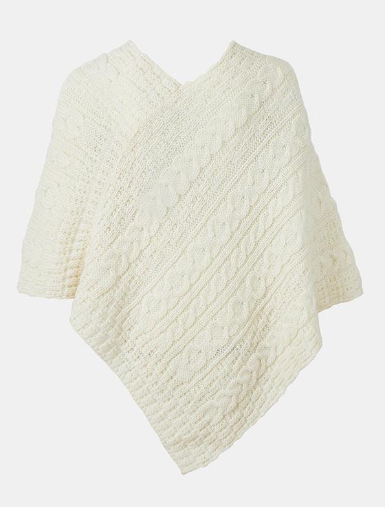 Aran Cashmere A‎ran Cable Wool Poncho
