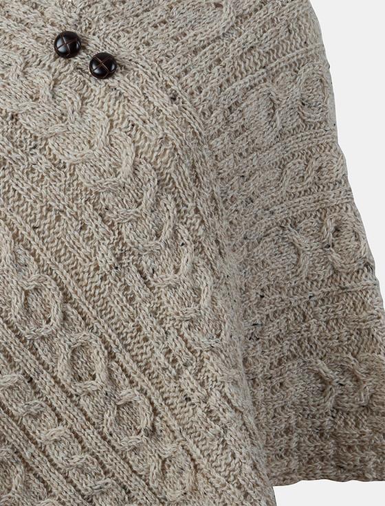 Aran Cashmere A‎ran Cable Wool‎ Poncho