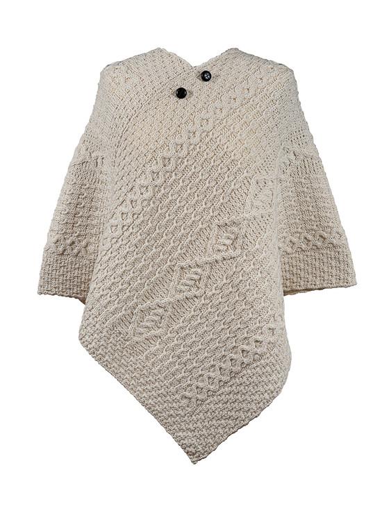 aran cashmere Adams Clan Aran Poncho