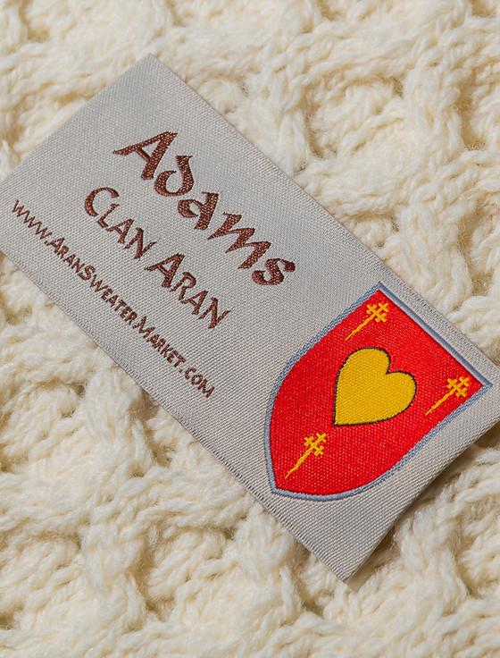 Aran Cashmere Adams Clan Aran Throw