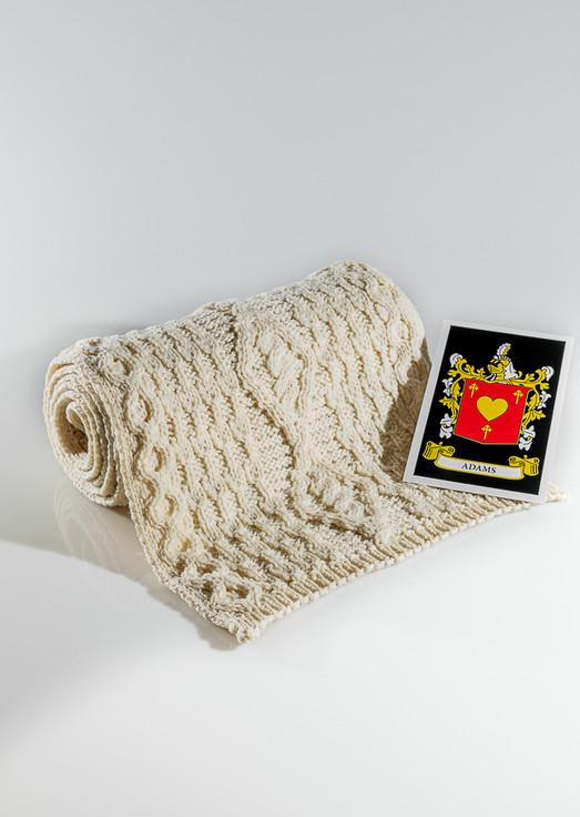 aran cashmere Adams Clan Scarf