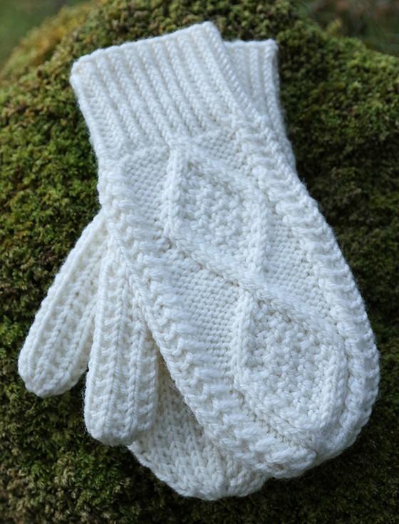 aran cashmere Adult Aran Mittens