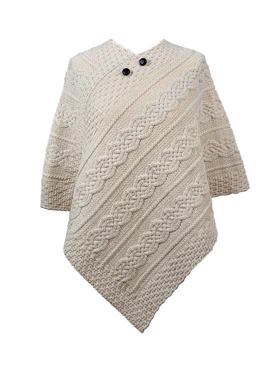 aran cashmere Ahern Clan Aran Poncho