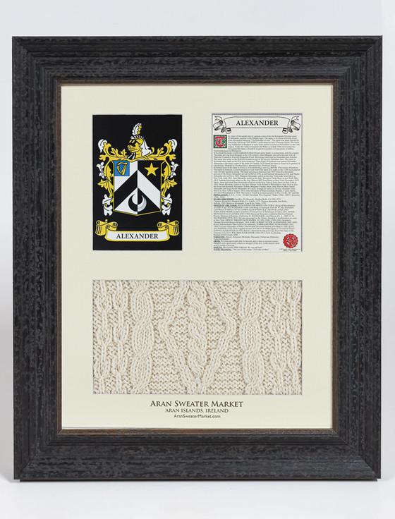 aran cashmere Alexander Clan Aran & History Display