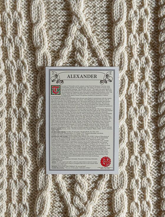 Aran Cashmere Alexander Clan Scarf