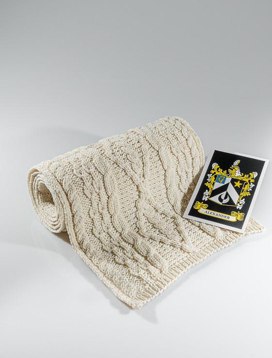 aran cashmere Alexander Clan Scarf