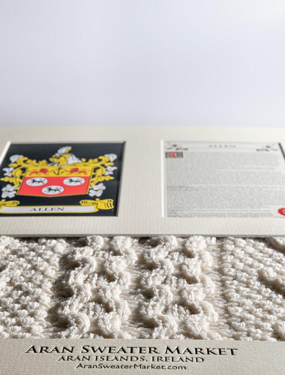 Aran Cashmere Allen Clan Aran & History Display