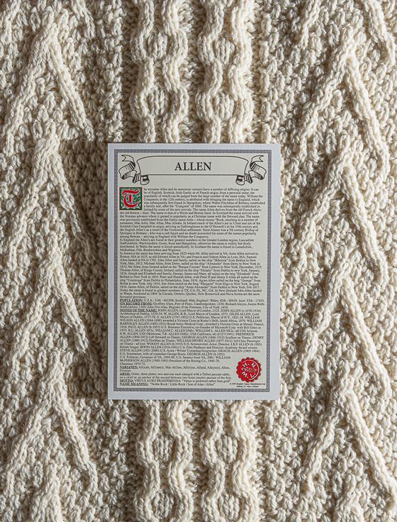 Aran Cashmere Allen Clan Scarf
