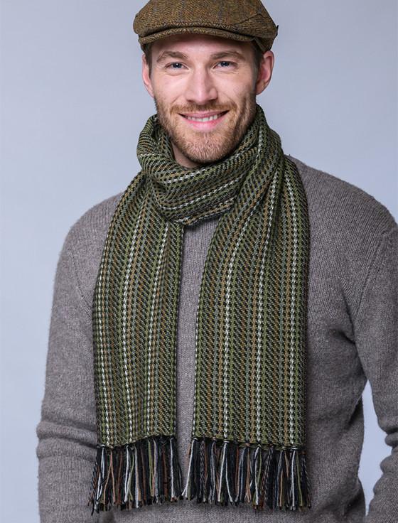 Aran Cashmere Alpaca Scarf - Countryside Tones