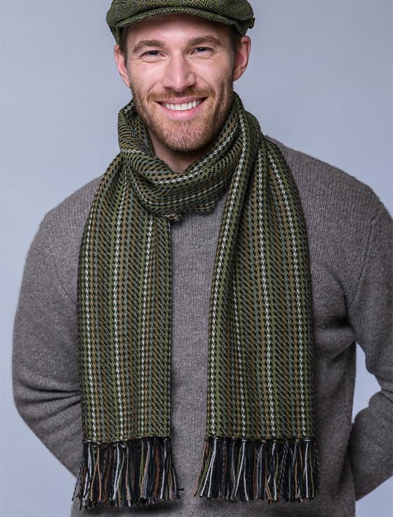 Aran Cashmere Alpaca Scarf - Countryside Tones