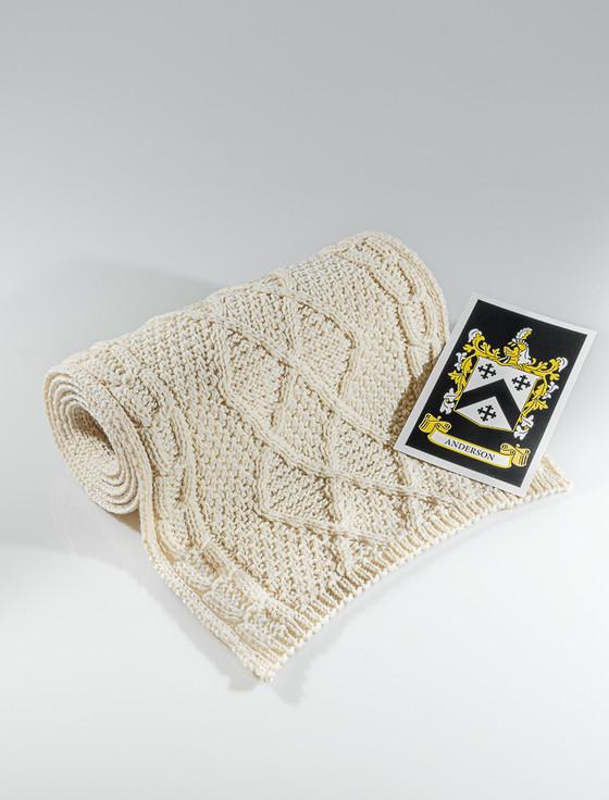 aran cashmere Anderson Clan Scarf