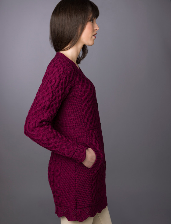 Aran Cashmere ‎Aran A-Line Lace‎ Cardigan
