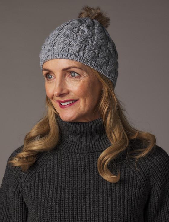 Aran Cashmere Aran Bobble Hat