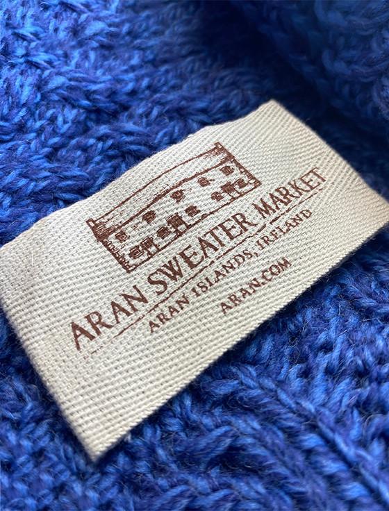 Aran Cashmere Aran Cable Crossover Neck Sweater‎