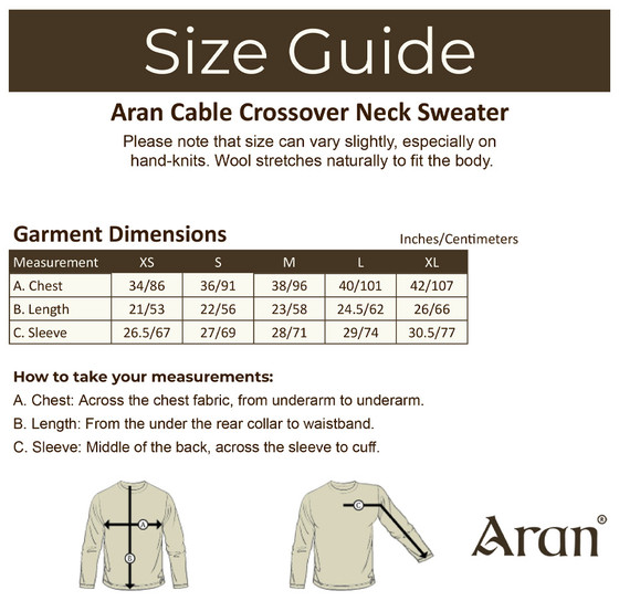 Aran Cashmere Aran Cable Crossover Neck Sweater‎‎‎‎‎