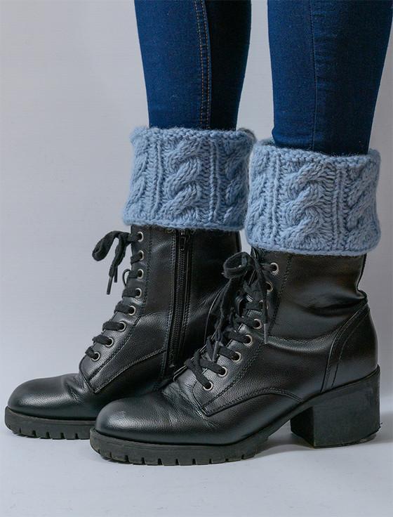 Aran Cashmere Aran Cable Knit Boot Cuffs