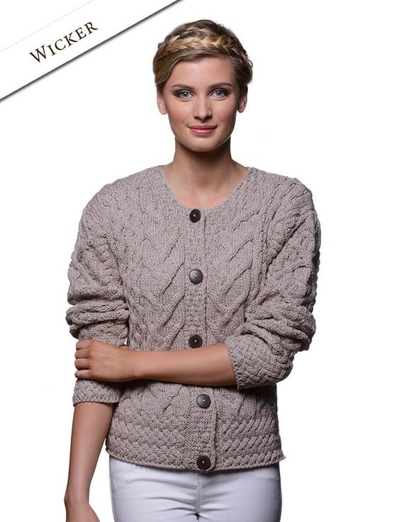 Aran Cashmere Aran Cable Knit Cardigan‎‎‎‎