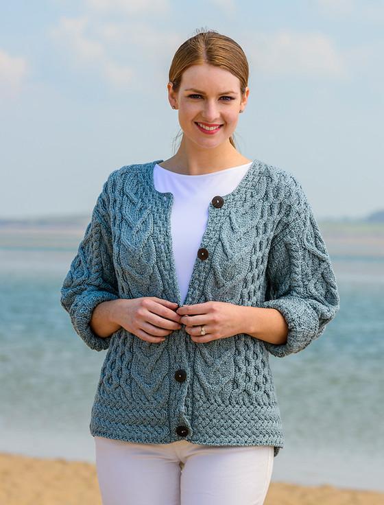 aran cashmere Aran Cable Knit Cardigan‎‎‎