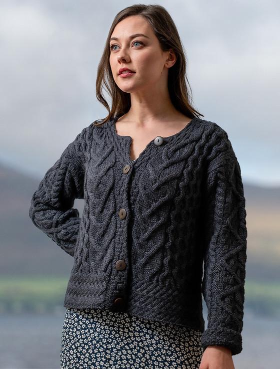 aran cashmere Aran Cable Knit Cardigan‎‎‎‎‎‎