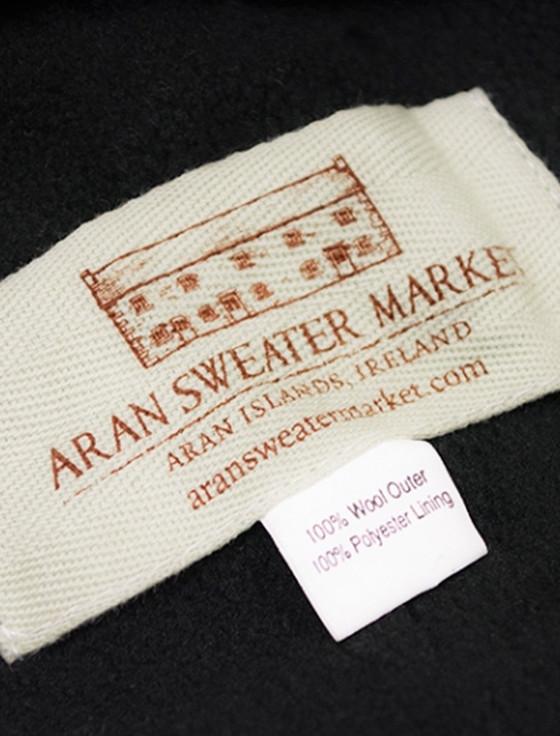 Aran Cashmere ‎Aran Fleece Line‎d‎ Rib Cap With Pom‎